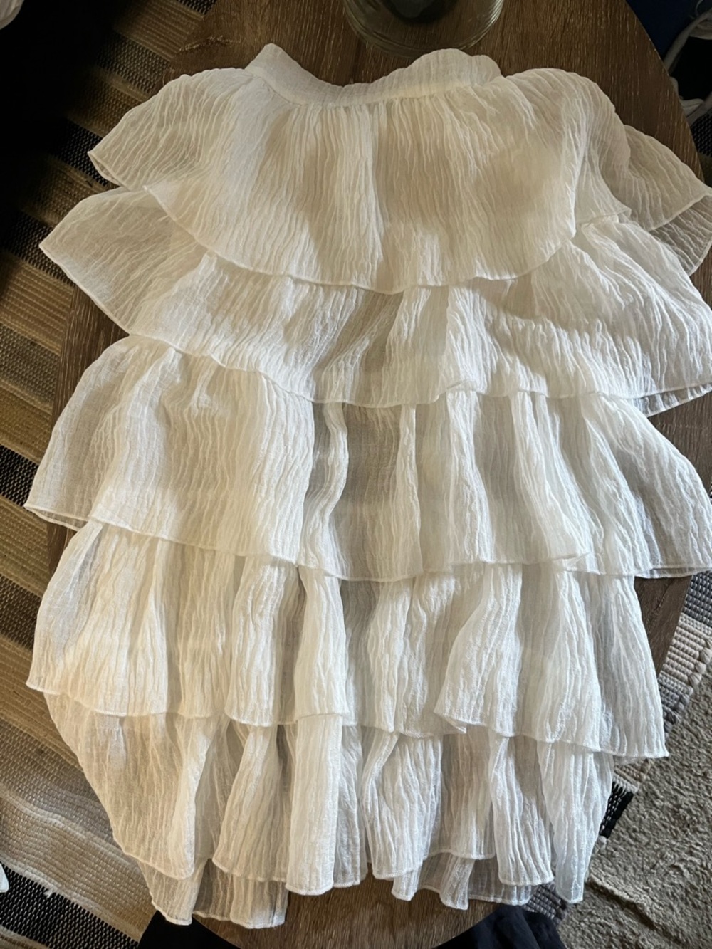 Missord White Ruffled Two-piece Set / Swimsuit Cover-up Size small NWT - Picture 8 of 9